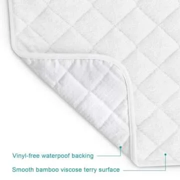 Changing Pad Liner - 5 Pack (Improved Thickness) 14" x 26" Superior Viscose Made from Bamboo Terry Surface, Waterproof & Absorbent Diaper Changing pad Liners