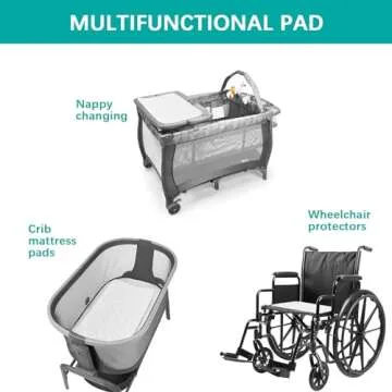 Changing Pad Liner - 5 Pack (Improved Thickness) 14" x 26" Superior Viscose Made from Bamboo Terry Surface, Waterproof & Absorbent Diaper Changing pad Liners