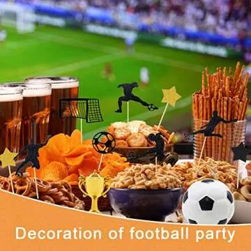 Lukinuo 29pcs Soccer Cake Topper for Birthday Celebrations