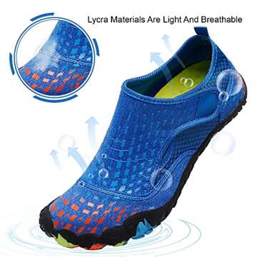 L-RUN Men's Wading Shoes Athletic Water Sports Shoes Outdoor Blue M US (Women 9, Men 7.5)=EU40