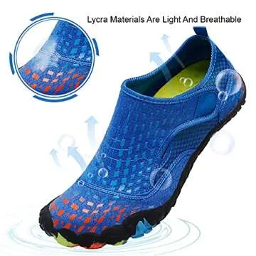 L-RUN Men's Wading Shoes Athletic Water Sports Shoes Outdoor Blue M US (Women 9, Men 7.5)=EU40