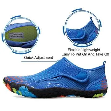 L-RUN Men's Wading Shoes Athletic Water Sports Shoes Outdoor Blue M US (Women 9, Men 7.5)=EU40
