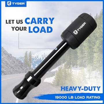 Tyger Auto Solid Hitch Lock Pin with Locking Key - 5/8 inch Pin Holes on 2 inch Receivers | Class II...