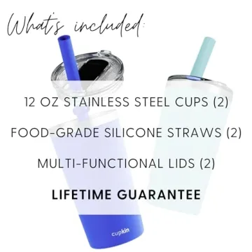CUPKIN Toddler Tumblers Set of 2 Stylish & Safe