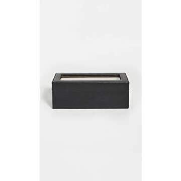 Leather Watch Storage, Black