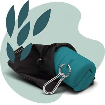 TUSHY Travel Bidet: Collapsible & Expandable for Discreet Portability | Refreshing Clean for Home, Camping, Outdoors & Travel (Helps Hemorrhoid Relief, Peri Bottle for Postpartum Care), Takeoff Teal