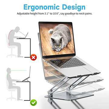 EPN Laptop Stand, Ergonomic and Adjustable Height Holder