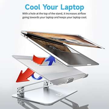 EPN Laptop Stand, Ergonomic and Adjustable Height Holder
