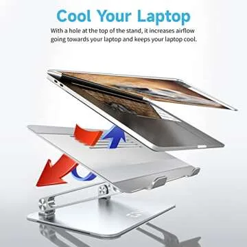 EPN Laptop Stand, Ergonomic and Adjustable Height Holder
