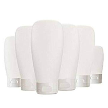 ericotry 6pcs 150ml/5oz Clear Plastic Cosmetic Soft Tubes Empty Squeeze Bottles with Flip Cap Refill...