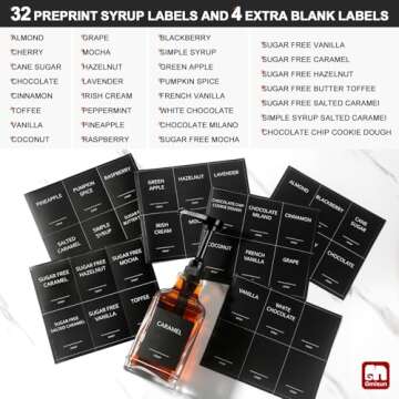 GMISUN Coffee Syrup Dispenser, 16oz Syrup Pump Dispenser for Coffee Bar Accessories, Square Glass Syrup Bottle for Coffee Bar Essentials, Simple Maple Syrup Bottles with 1/4oz Large Capacity Pump