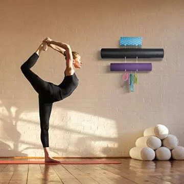 Wallniture Guru Yoga Mat Holder for Home Gym Organization