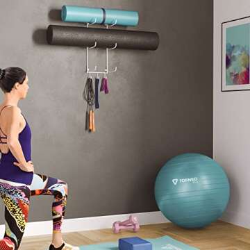 Wallniture Guru Yoga Mat Holder for Home Gym Organization