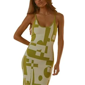 Fabumily Sexy Knit Bodycon Dress for Women Y2K Style