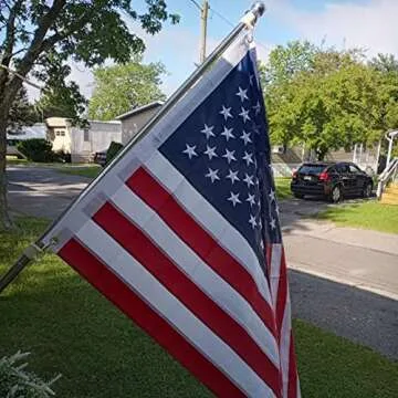 Durable Stainless Steel Flag Pole Kit for Home or Garden