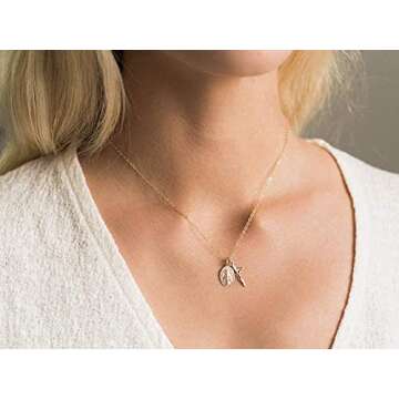 AllenCOCO Gold Cross Necklaces for Women - Rose Gold Crucifix with Virgin Mary Pendant