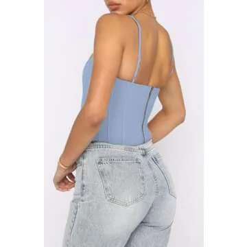 REORIA Women's Trendy Corset Top for Summer Style