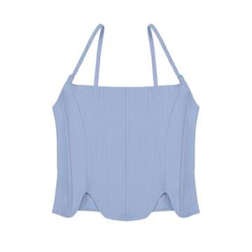 REORIA Women's Trendy Corset Top for Summer Style