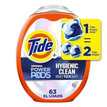 Tide Hygienic Clean Heavy Duty 10x Laundry Detergent PODS - 63 Count for Deep Cleaning
