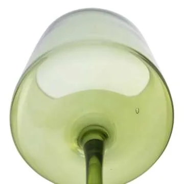 Creative Co-Op Hand Blown Stemmed Wine Glasses, 14 Ounces, 4 Assorted Colors Glassware, Multi