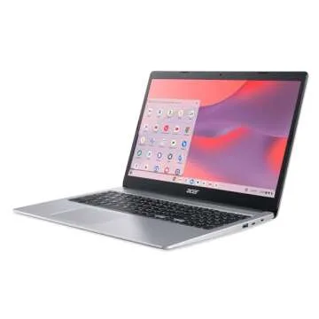 Acer Chromebook 315 CB315-3H-C0VT Laptop | Intel Celeron N4000| 15.6" HD (1366 x 768) Display | 4GB LPDDR4 | 128GB eMMC | Intel Wireless 802.11ac Gigabit Wi-Fi | Chrome OS | Sleeve | Pure Silver