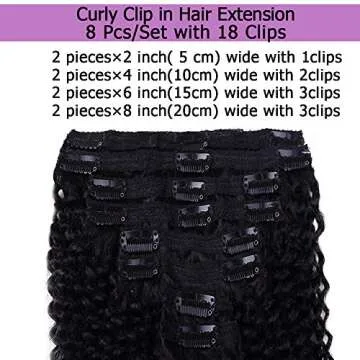 Curly Clip-In Extensions for Natural Hair - Liwihas