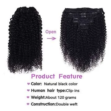 Curly Clip-In Extensions for Natural Hair - Liwihas