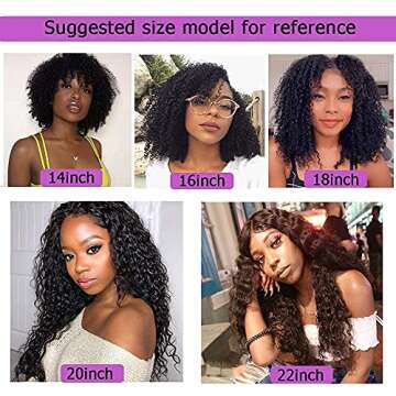 Curly Clip In Extension Human Hair 3C 4A Kinky Curly Clip Ins Full Head for Black Women Brazilian Remy Human Hair Natural Color 8Pcs with18clips 120g/Set (16 inch, curly wave)