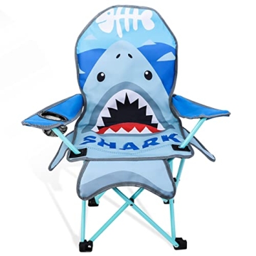 KABOER Kids Outdoor Folding Lawn and Camping Chair with Cup Holder and Carrying Bag, Children's Camp...