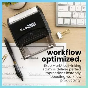 ExcelMark Notary Acknowledgement Stamp - Black Ink