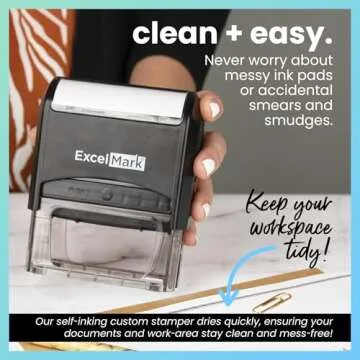 ExcelMark Notary Acknowledgement Stamp - Black Ink