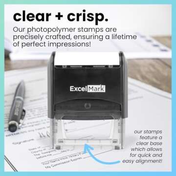 ExcelMark Notary Acknowledgement Stamp - Black Ink
