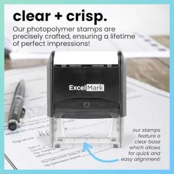 ExcelMark Notary Acknowledgement Stamp - Black Ink