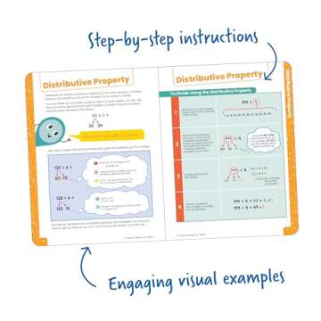Carson Dellosa Break It Down Grade 4-6 Intermediate Division Strategies Math Reference Book, 4th, 5th, 6th Grade Math Guide to Understanding Distributive Property & Long Division, Grades 4-6 Math Book