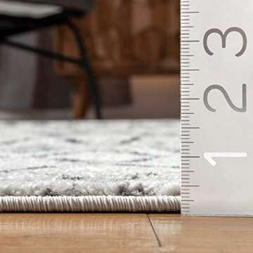 nuLOOM 7x9 Moroccan Blythe Area Rug, Grey, Faded Bohemian Design, Stain Resistant, For Bedroom, Dini...