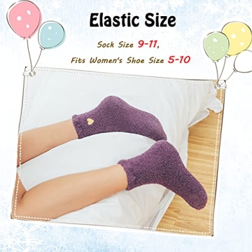LANLEO Women's Soft Warm Fuzzy Winter Socks - Set of 5