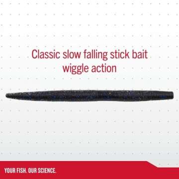 Berkley PowerBait® MaxScent The General Fishing Bait, Green Pumpkin Candy Red, 5in | 13cm, Soft Stick Bait with Irresistible Scent & Flavor, Classic Stick Bait Action, Deadly Bass Fishing Bait