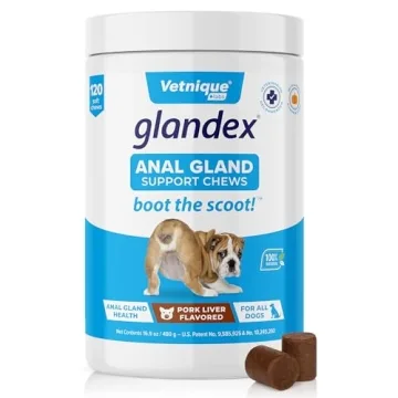 Glandex Anal Gland Soft Chew Treats for Dogs - Natural Digestive Health Support (120ct)