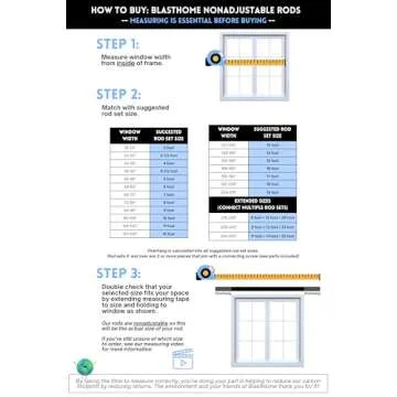 BlastHome Luxury 6 ft Custom Curtain Rod for Seamless Look