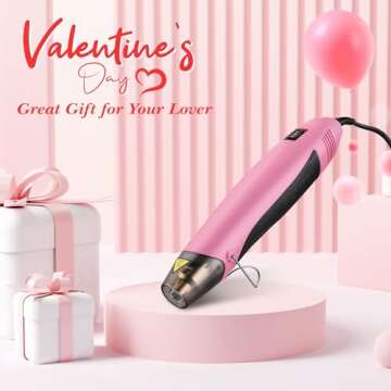 WORKPRO Heat Gun, 400W Mini Hot Air Gun with Reflector Nozzle, 2 Temp Settings 482℉(250℃)/842℉...