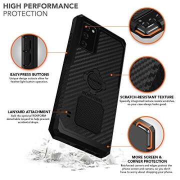 ROKFORM - Galaxy Note 20 Case, Magnetic Case with Quad Tab Twist Lock, Military Grade Rugged, Samsung Note 20 Protective Cover, Drop Tested Armor (Black)