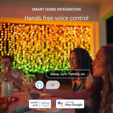 Twinkly Christmas Curtain Lights 210 RGB+W LEDs - App-Controlled, Sync with Music, Indoor & Outdoor Use, Compatible with Google Assistant, Amazon Alexa, Apple HomeKit, Bluetooth & WiFi Connectivity