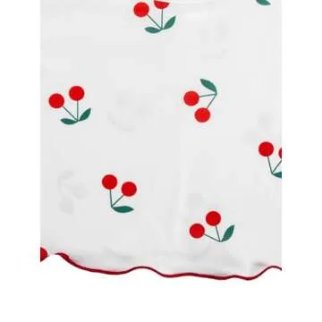 SweatyRocks Women's Summer Strawberry Print Cami Top and Shorts Sleepwear Pajamas Set White Cherry Small