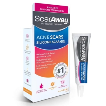 ScarAway Acne Scar Treatment, Clear Silicone Scar Gel, 100% Medical-Grade, Helps Improve Size, Color...