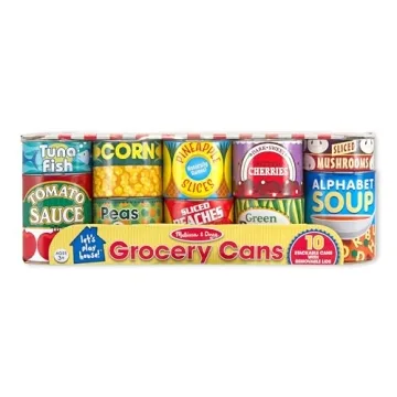 Melissa & Doug Grocery Cans Play Set for Kids 3+