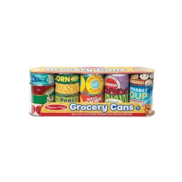Melissa & Doug Grocery Cans Play Set for Kids 3+