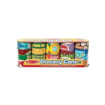 Melissa & Doug Grocery Cans Play Set for Kids 3+