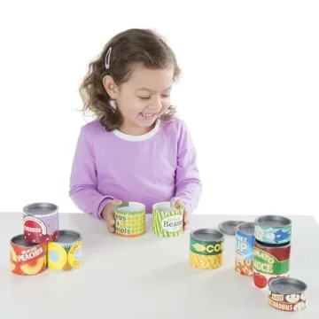 Melissa & Doug Grocery Cans Play Set for Kids 3+