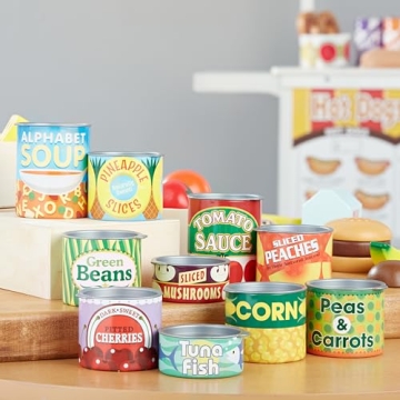 Melissa & Doug Grocery Cans Play Set for Kids 3+