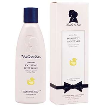 Noodle & Boo Starter Set, Newborn Baby Gift; Super Soft Baby Lotion and Newborn 2-in-1 Hair & Body Wash, 8 Oz of each, Navy/Pink